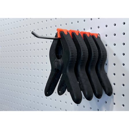 Triton Products 8 In. Single Rod 30 Degree Bend Stainless Steel Pegboard Hook for 1/8 In. and 1/4 In. Pegboard 2 Pack 81813